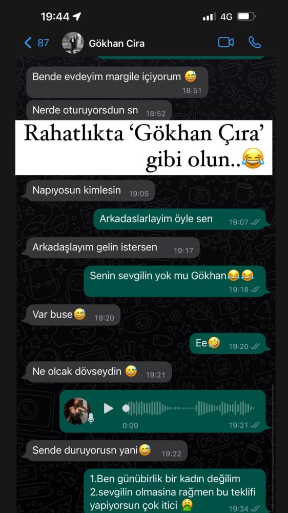 nil buse yilmaz dan gokhan cira ile ilgili ifsa gundem oldu